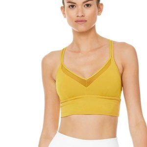 ALO Yoga Sneak Long Bra in Sulphur